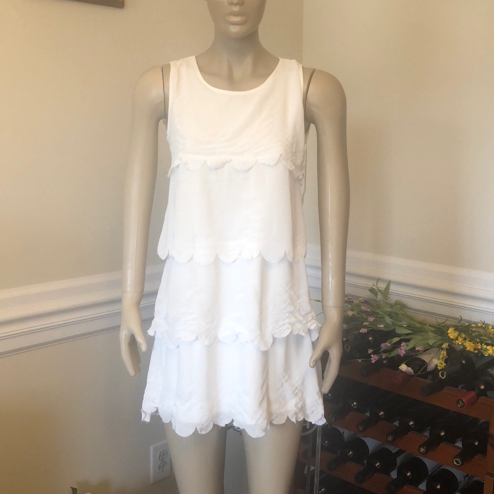 Easel White Unique layer Dress